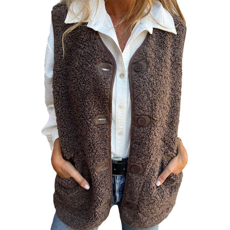 Knitted Fleece Button Vest™