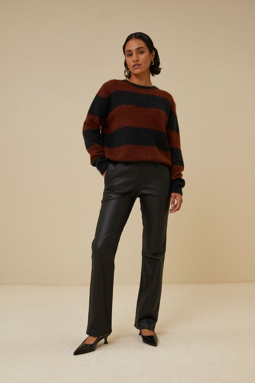 lowie leather pant | black