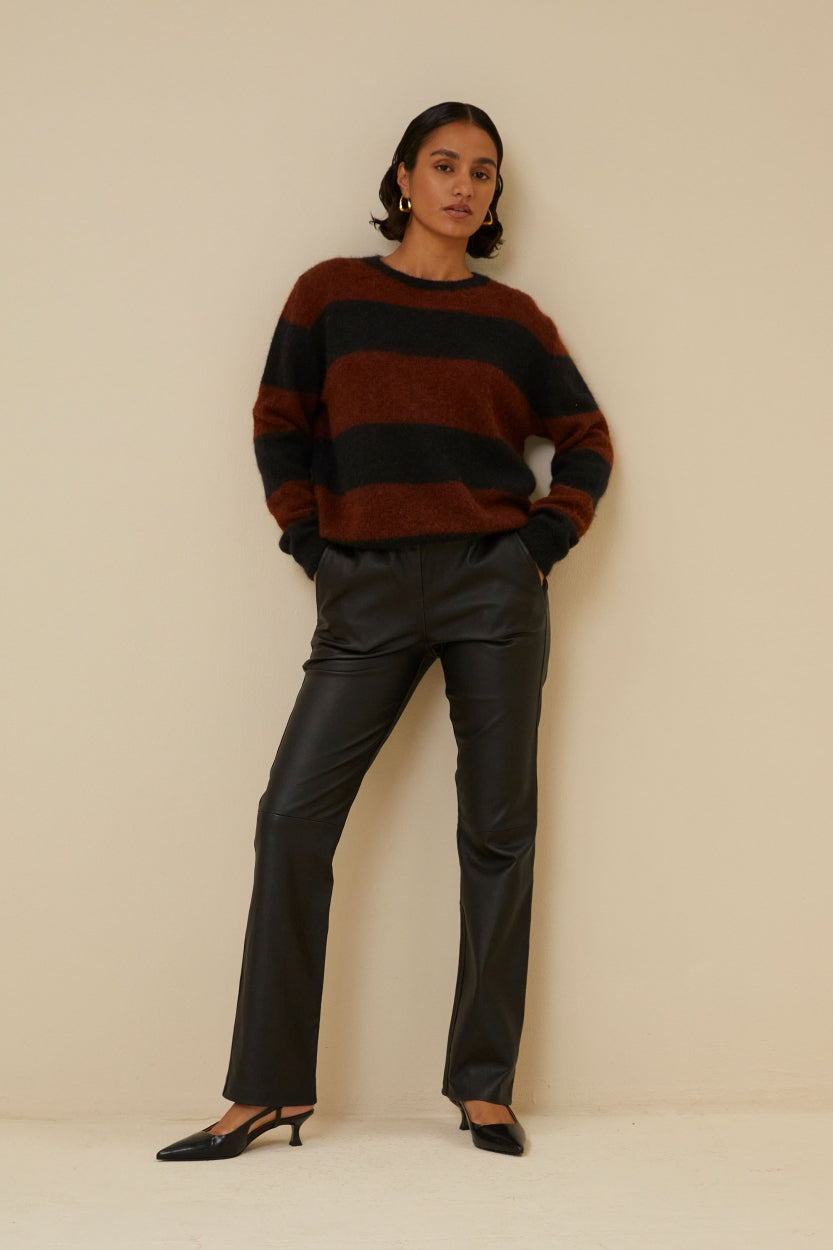 lowie leather pant | black