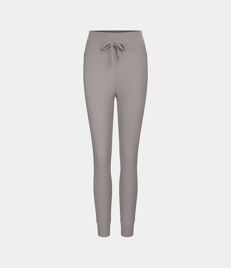 SoftlyZero ™ Airy Single -Gekleurde, klassieke joggingbroek in volledige lengte met een hoge taille