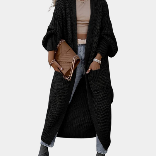 Laurie - Gebreid lang damesvest