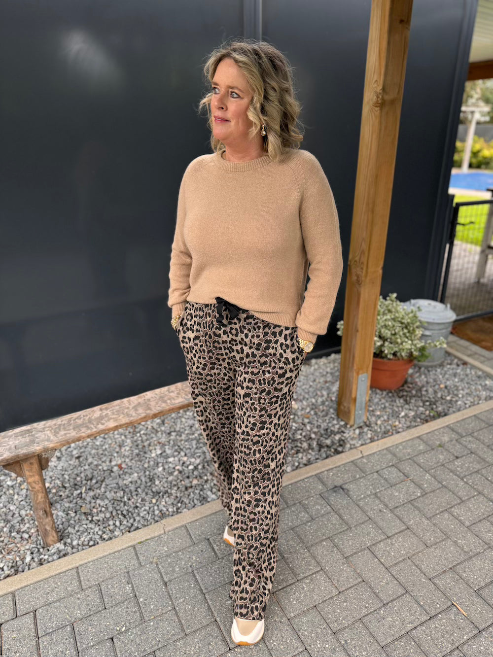 Luipaard broek bruin