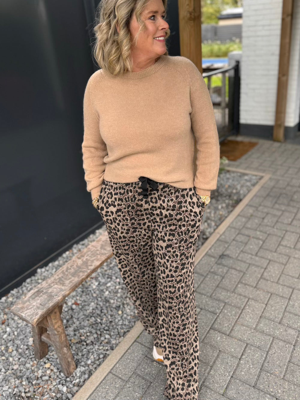 Luipaard broek bruin