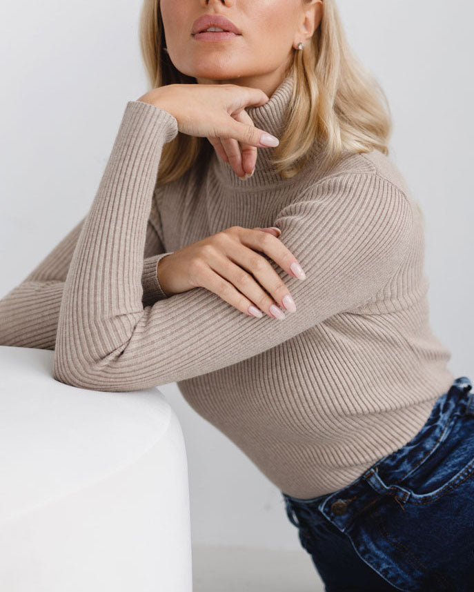 Veelzijdige MADDY gebreide coltrui voor dames