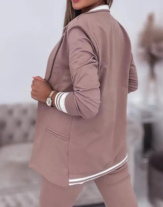 Margaret - Stijlvolle Herfst Dubbelbreasted Blazer en Broek Set voor Vrouwen