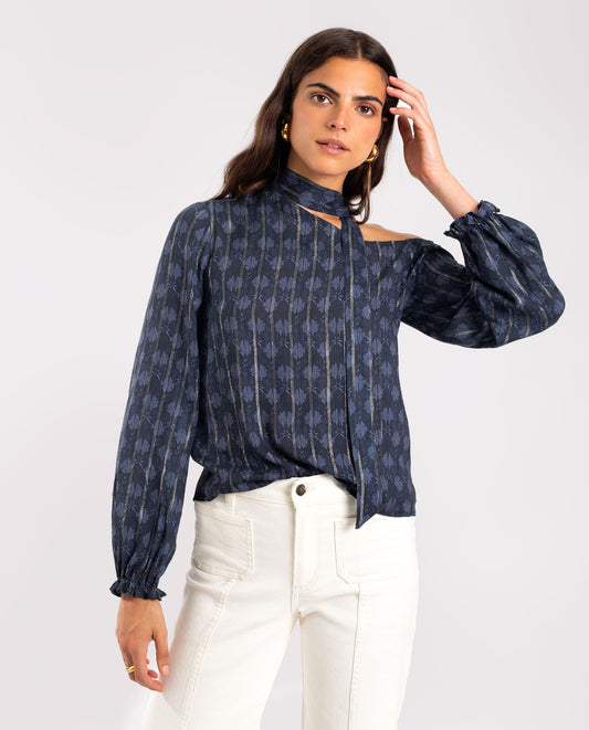 heuvels en overloop · Blauwe afdrukken