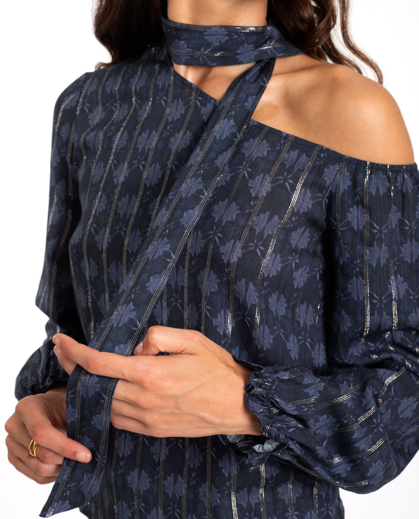 heuvels en overloop · Blauwe afdrukken