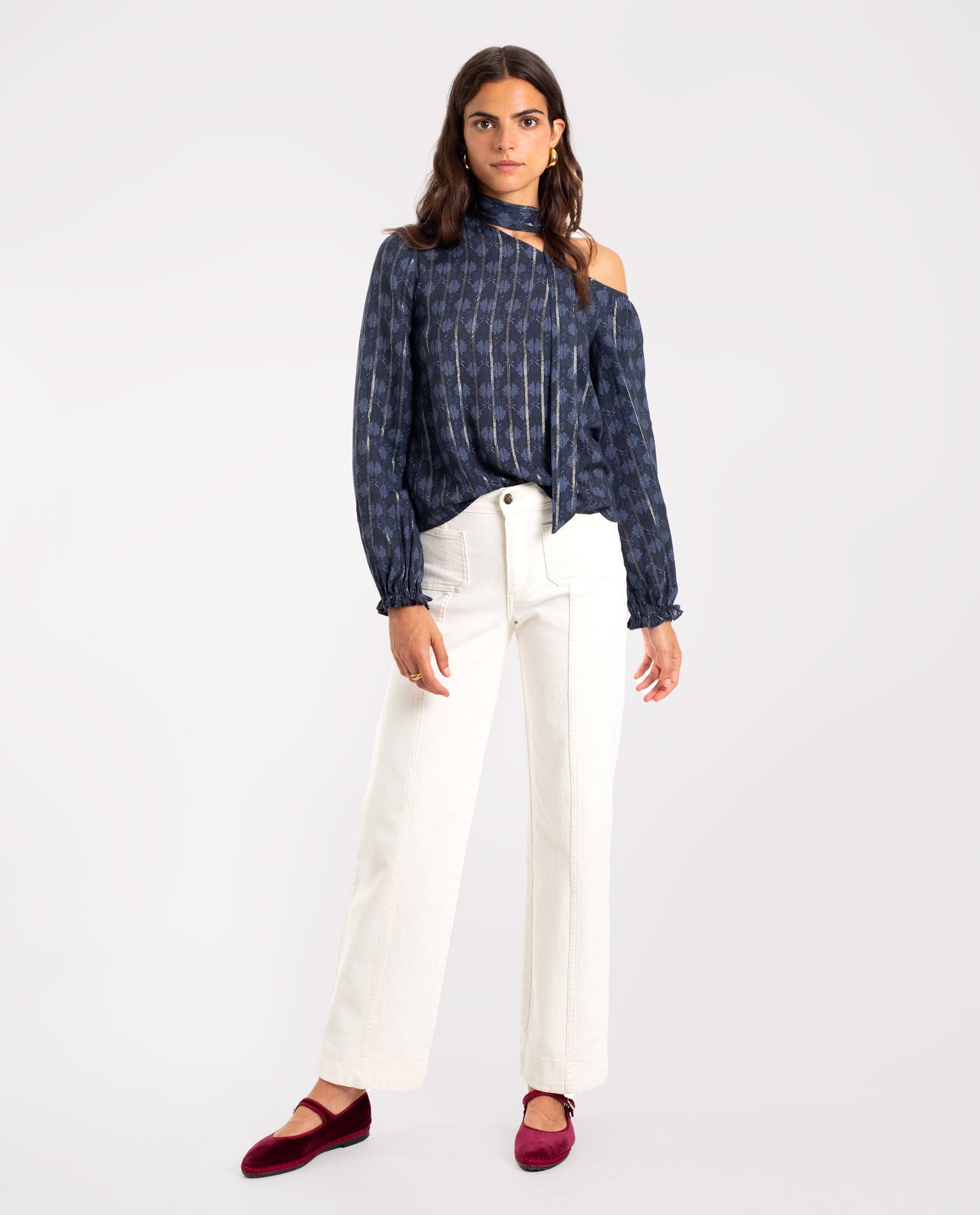 heuvels en overloop · Blauwe afdrukken