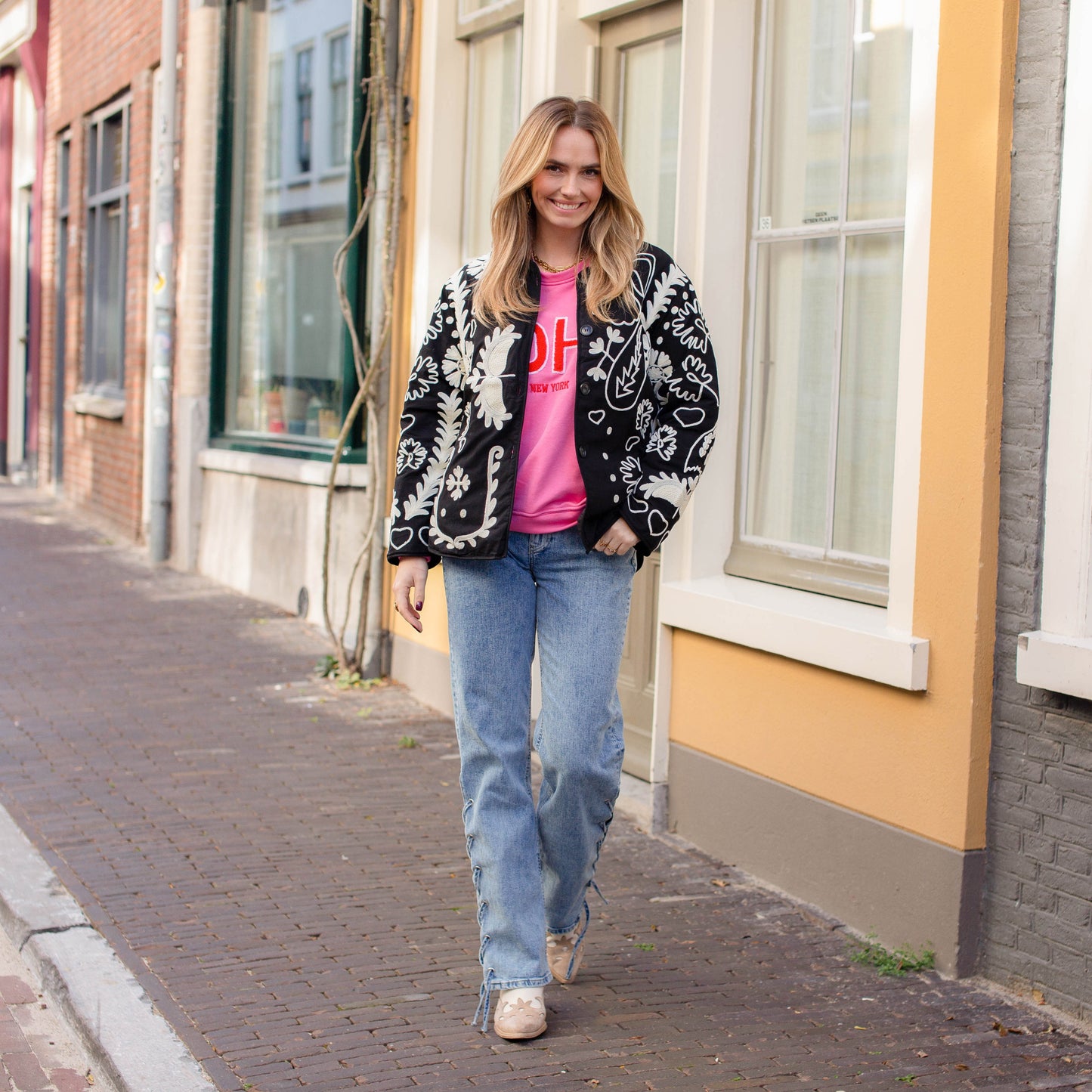 Sissy jacket black white