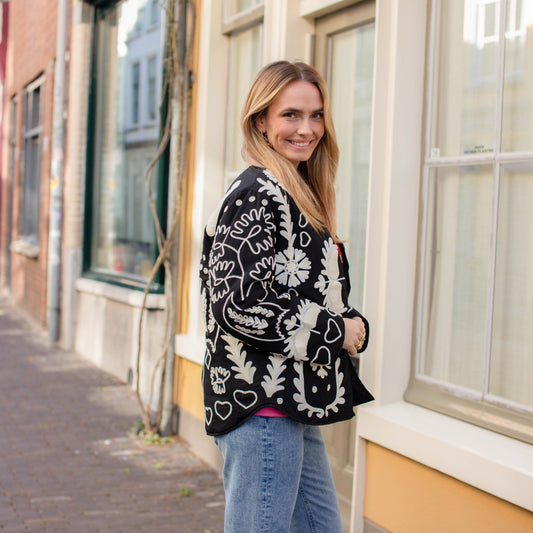 Sissy jacket black white