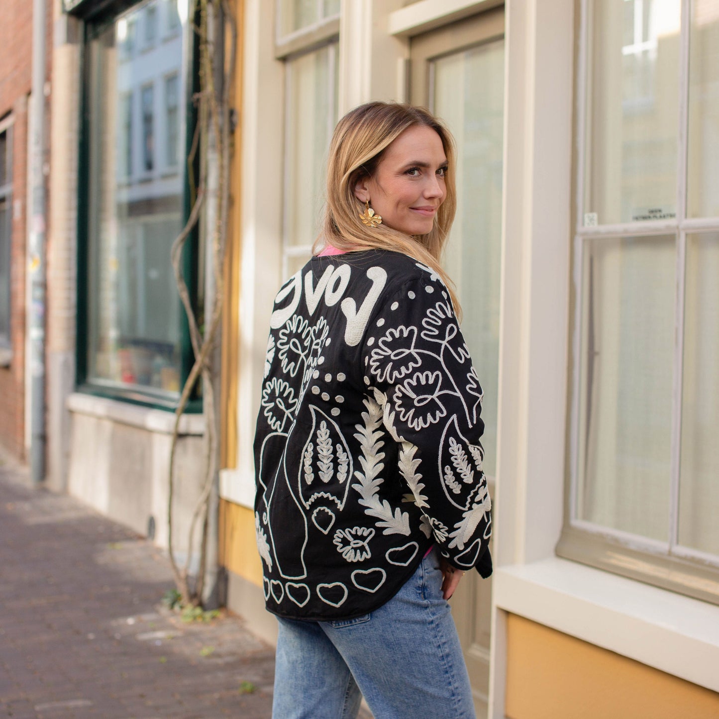 Sissy jacket black white