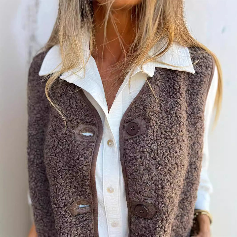 Knitted Fleece Button Vest™