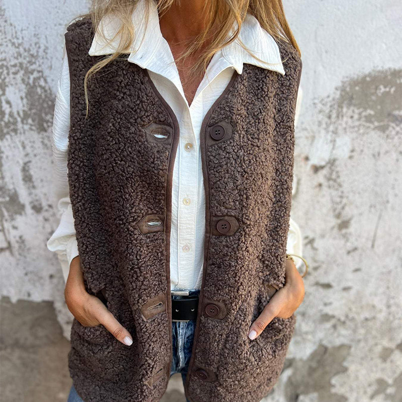 Knitted Fleece Button Vest™